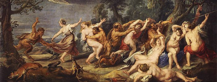 RUBENS, Pieter Pauwel Diana and her Nymphs Surprised by the Fauns